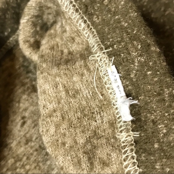 Merz B. Schwanen Wool/Cotton 1/4 Button Up Long Sleeve Olive Size 5 (Medium) - Picture 7 of 7